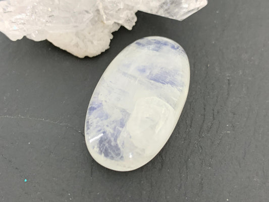 Rainbow Moonstone oval  30x17x9mm cabochon