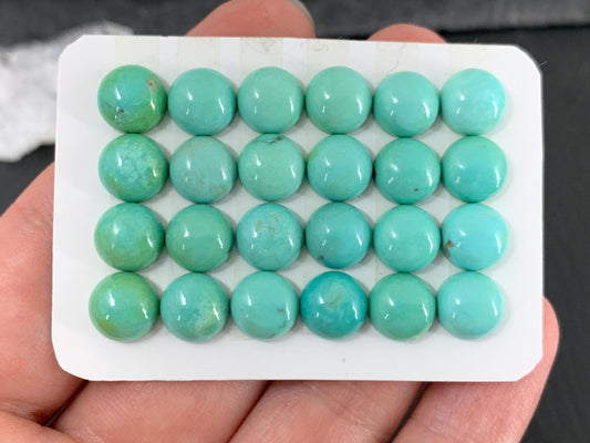 Turquoise round 8mm cabochon - Calibrated cabochons