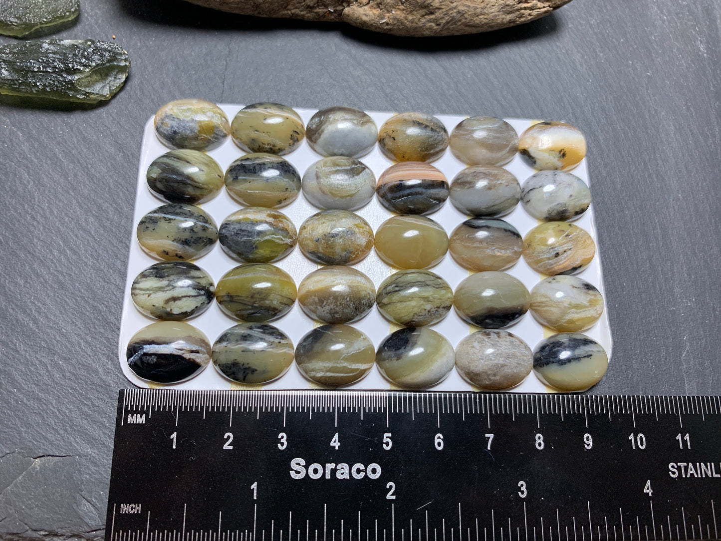 Golden Black Pietersite oval 12x16mm Cabochon - Calibrated Cabochons