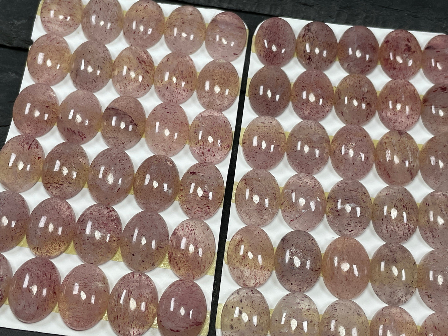 Red Sunstone oval 12x16mm cabochon - Calibrated cabochons