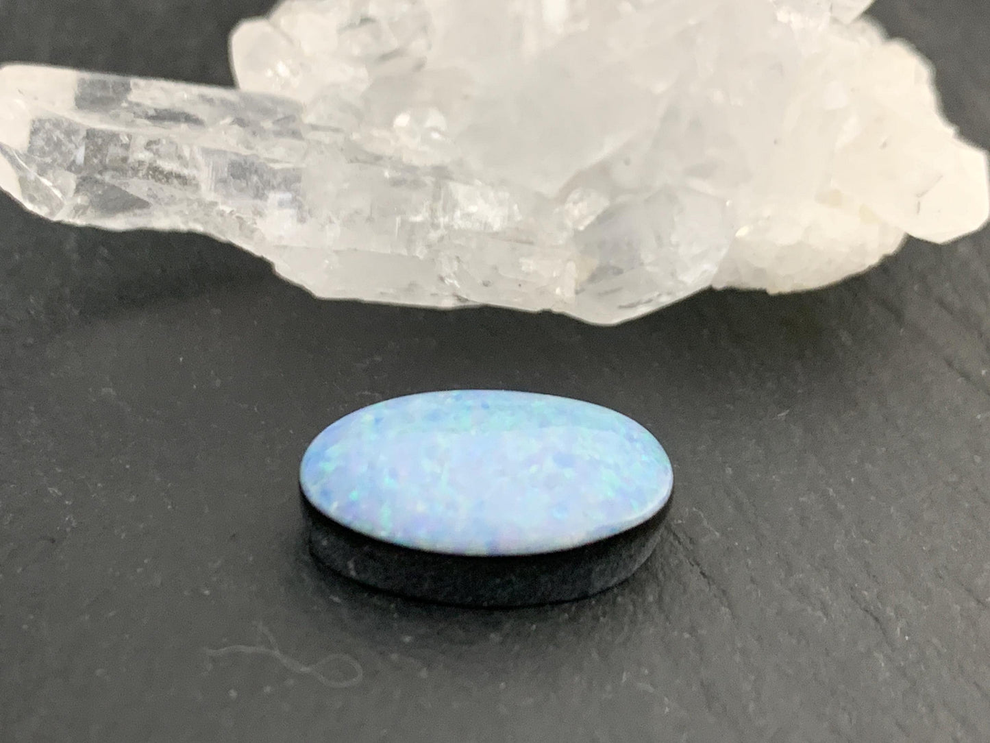 Australian Opal doublet 9x14x4mm cabochon
