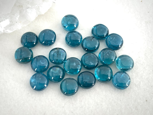 Neon Paraiba Kyanite 6mm Round Cabochon