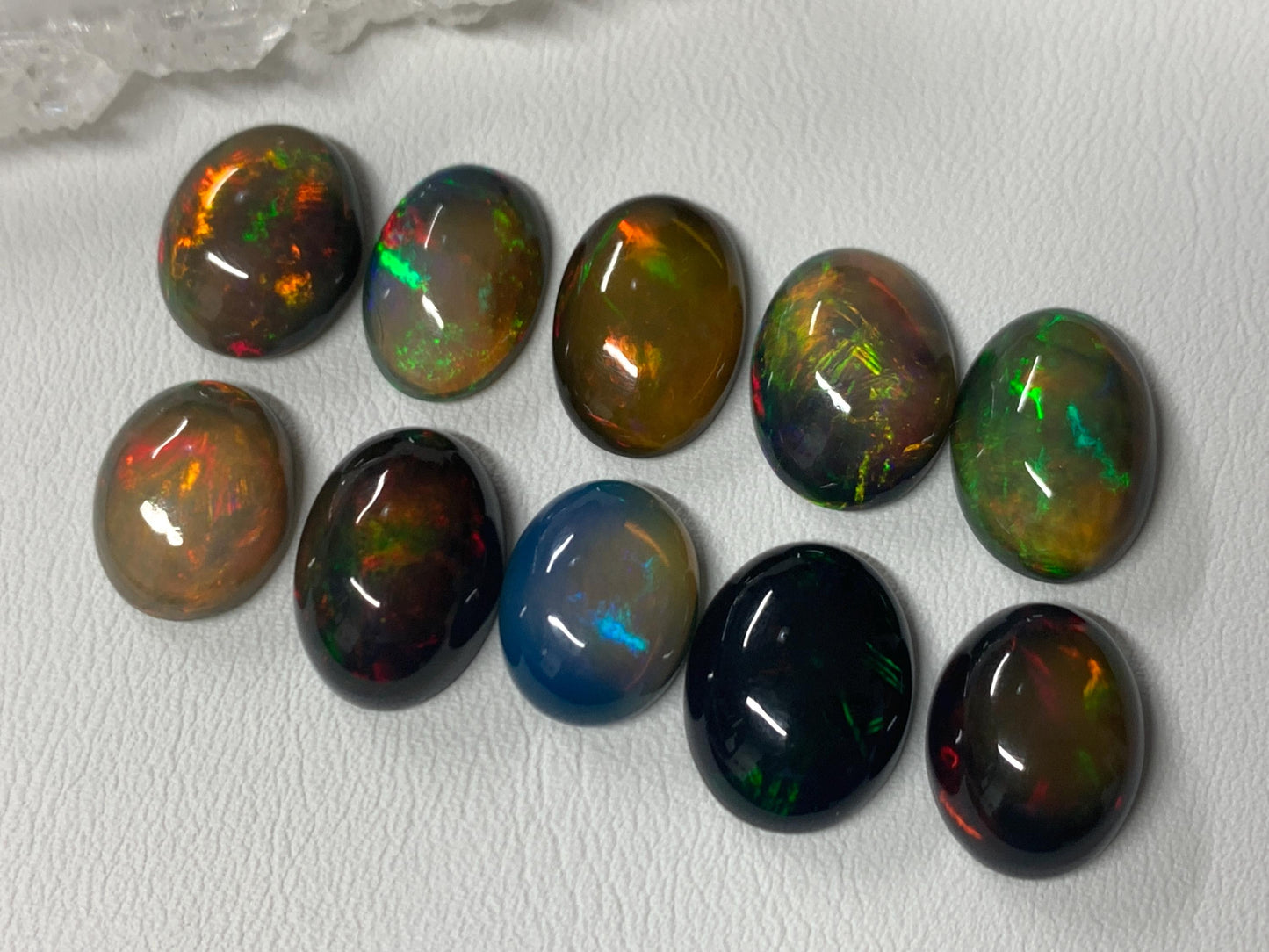 Natural Black  Ethiopian Opal 12-14mm long cabochon/ Select your cabochon