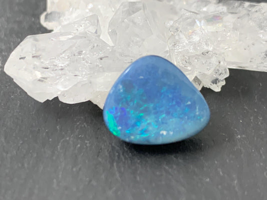 Australian Opal doublet 11x12x4.5mm cabochon