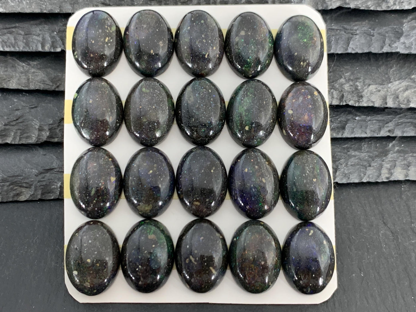 Andamooka Black Opal 13x18mm Cabochon: Oval Matrix Opal