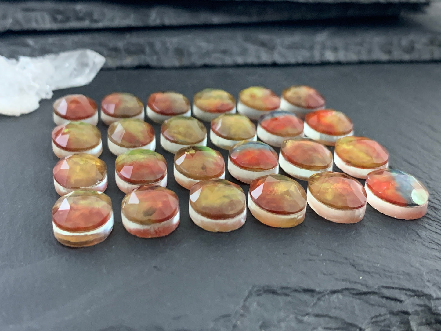 Ammolite Doublet oval 10x14mm  cabochon