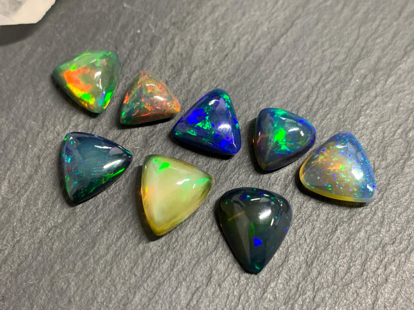 Natural Ethiopian Black Opal 11-12mm long cabochon/ Select your cabochon