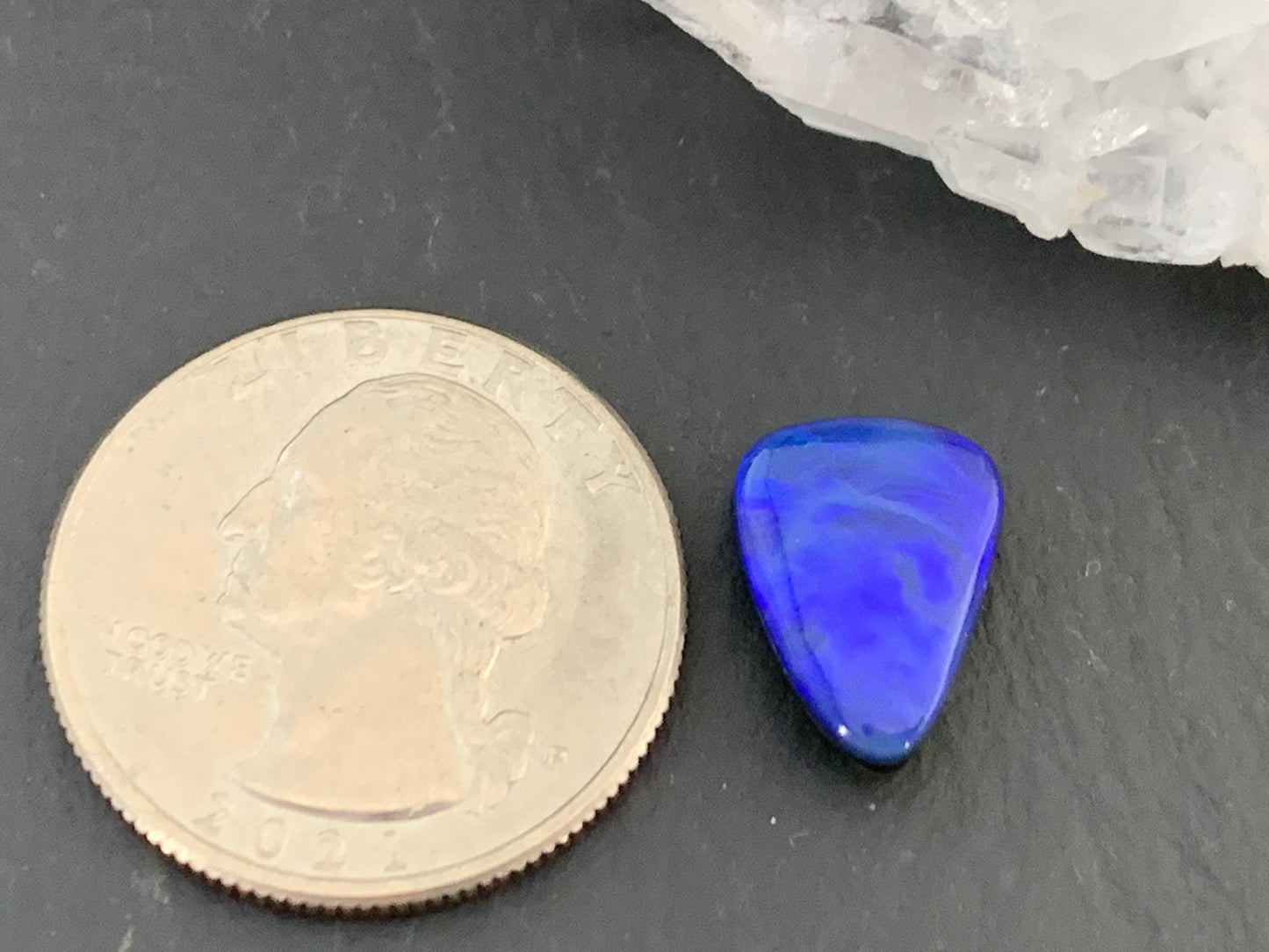 Australian Opal doublet 9x14x4mm cabochon