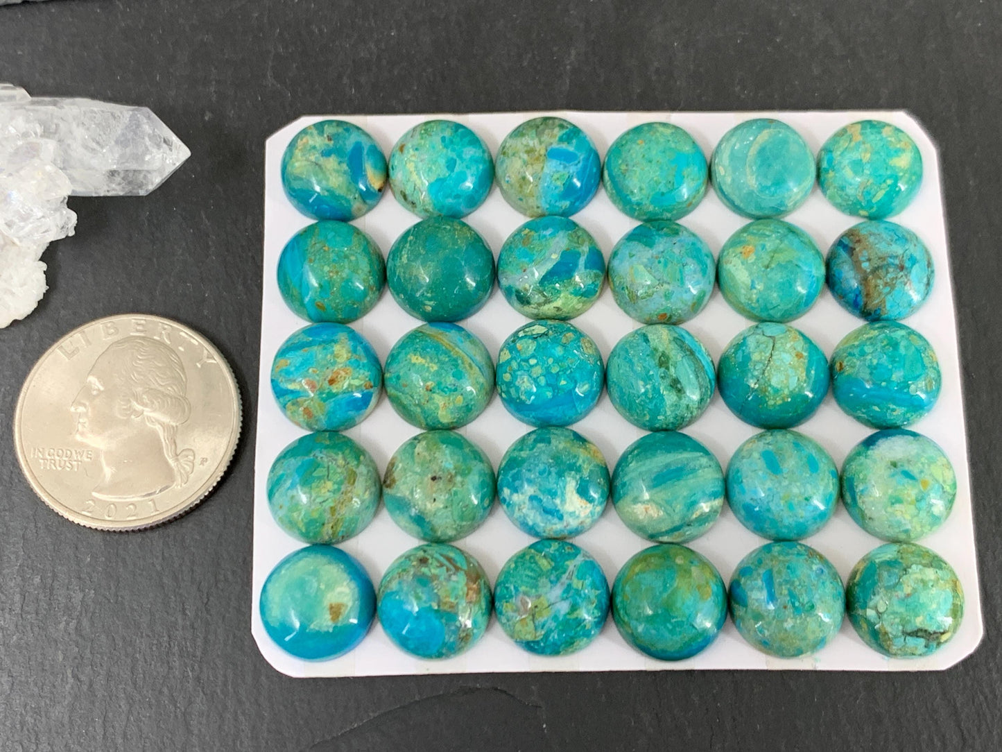 Opaline round 12mm cabochon- Calibrated cabochons.