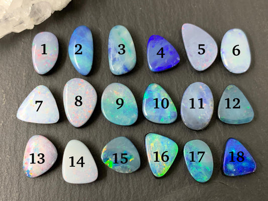 Australian Opal doublet 10-14mm long cabochon