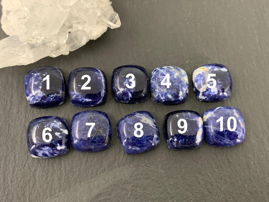 Sodalite square 12mm cabochon