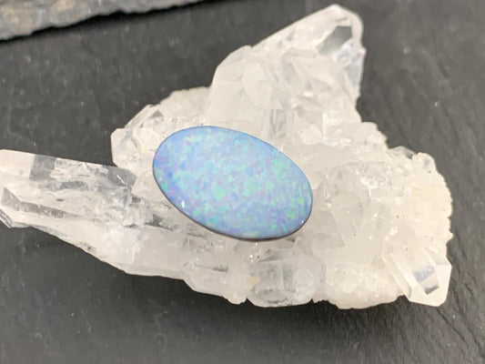 Australian Opal doublet 9x14x4mm cabochon