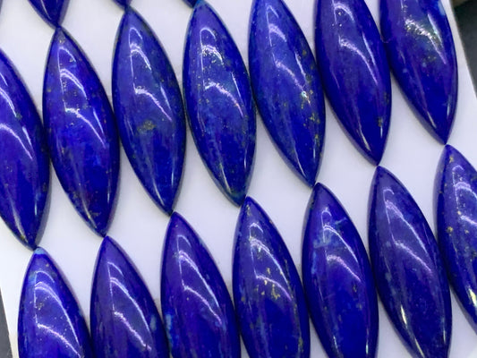 Lapis Lazuli marquise 8x25mm cabochon - Calibrated cabochons