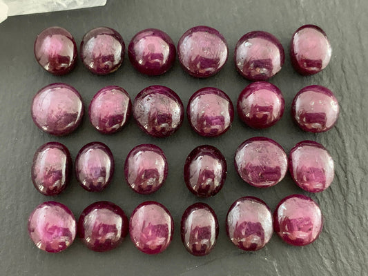 Ruby 10mm long cabochon