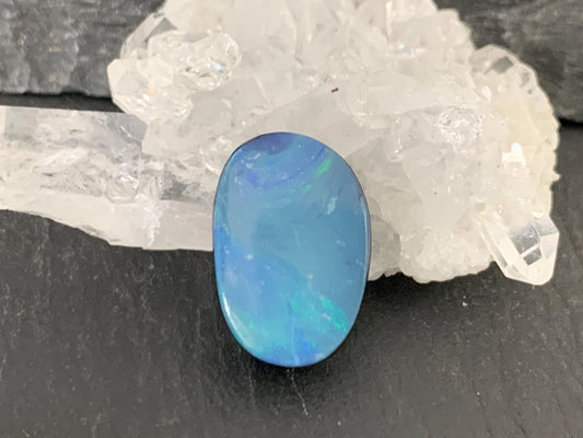 Australian Opal doublet 10.5x15x4.5mm cabochon