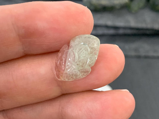 Carved Tourmaline 11x17x6mm cabochon
