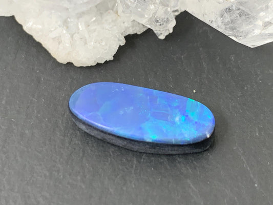 Australian Opal Doublet Natural 6x16x4mm Cabochon Free Form Opal Stone