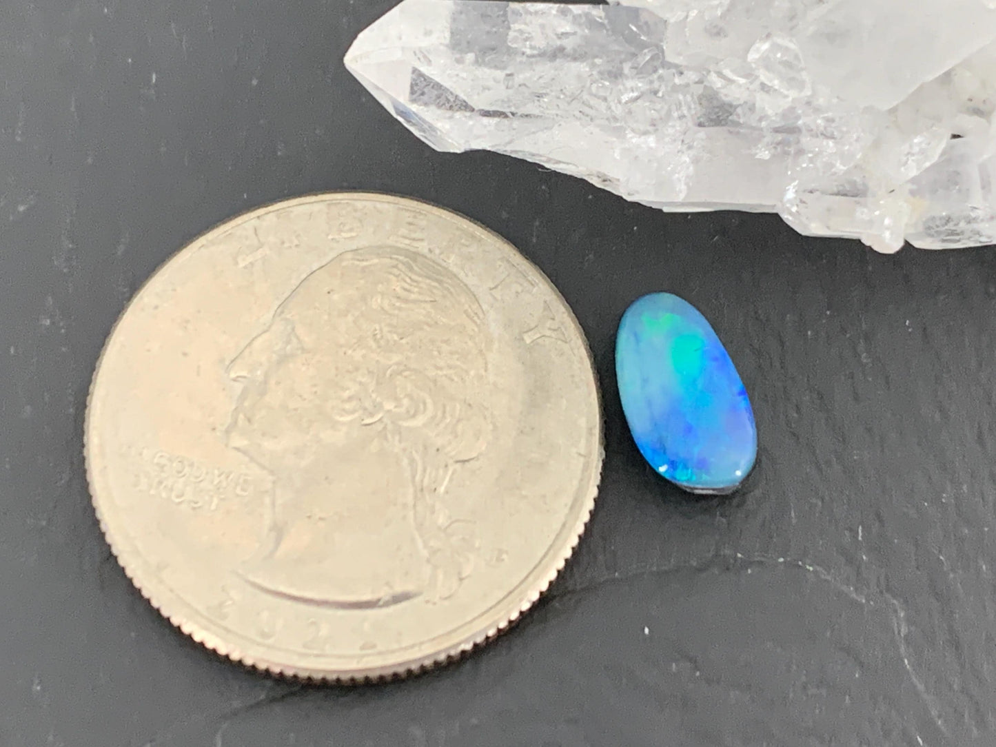 Australian Opal doublet 5x10x3.5mm cabochon