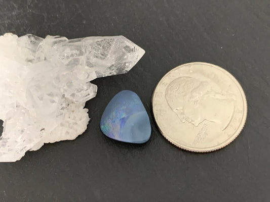 Australian Opal doublet 12x14x4mm cabochon