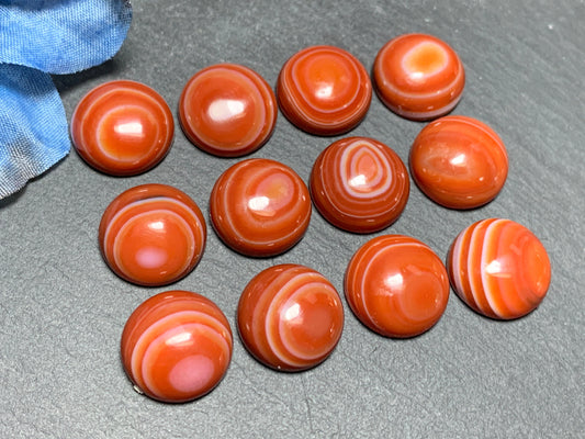 Red Agate round 15mm cabochon- Calibrated cabochons
