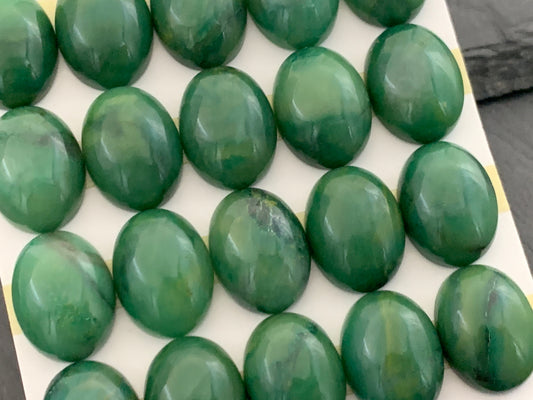 African Jade oval 12x16mm cabochon