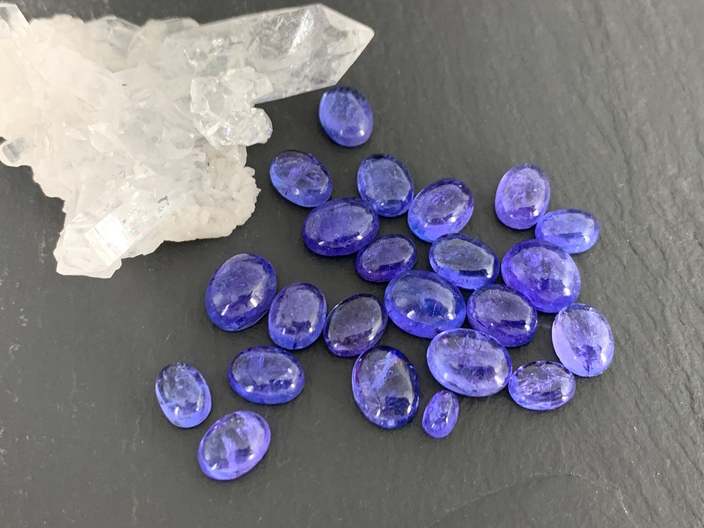 Tanzanite oval cabochon 5-9mm long - select your size | W221-2