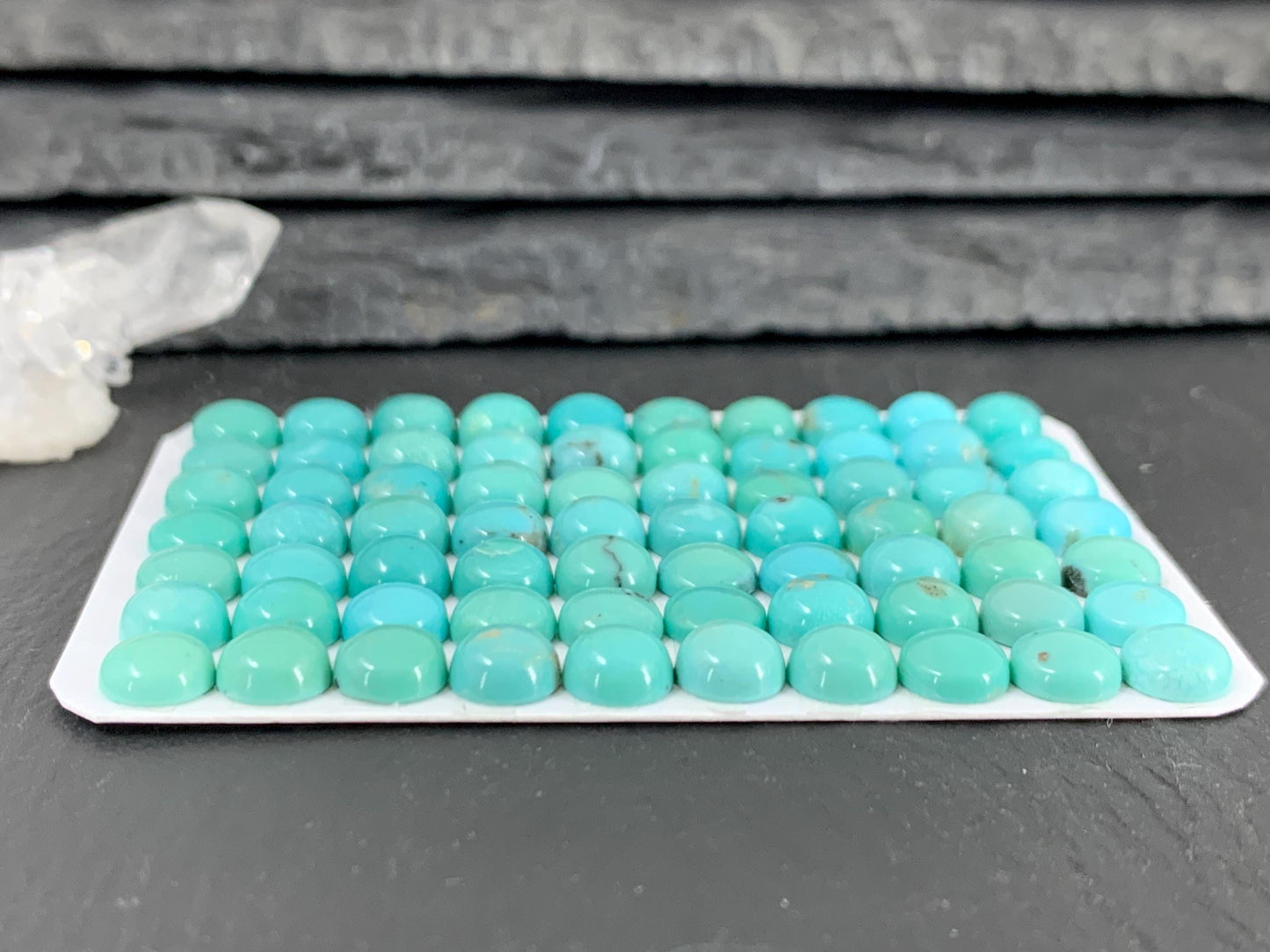 Turquoise round 6mm cabochon - Calibrated cabochons