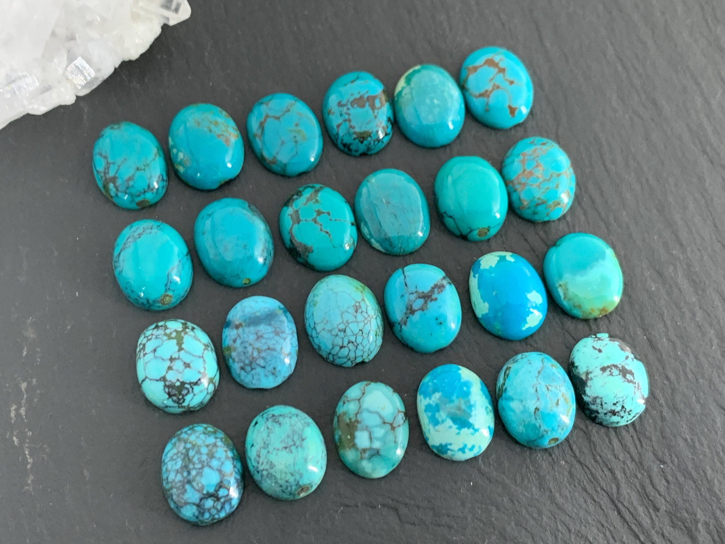 Tibetan Turquoise oval 9x11mm cabochon/ Select your cabochon