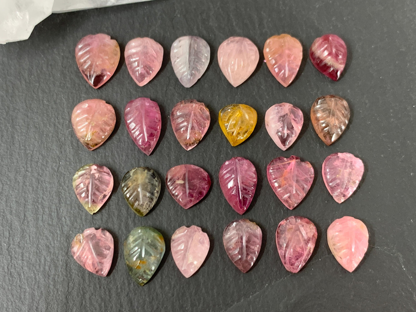 Tourmaline leaf cabochon