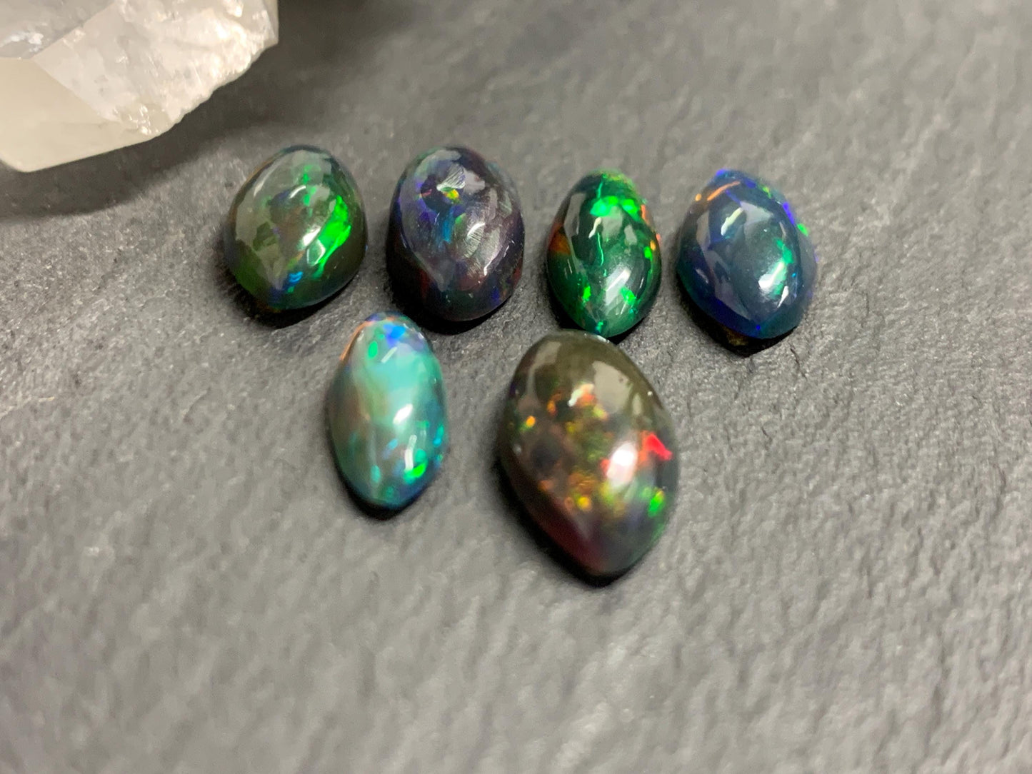 Natural Ethiopian Black Opal 12-15mm long cabochon/ Select your cabochon