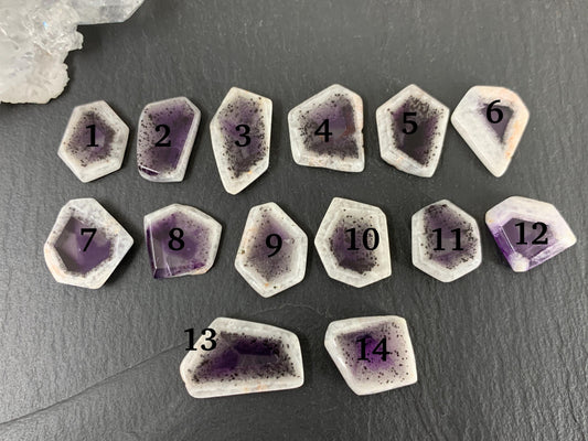Amethyst hexagon slice