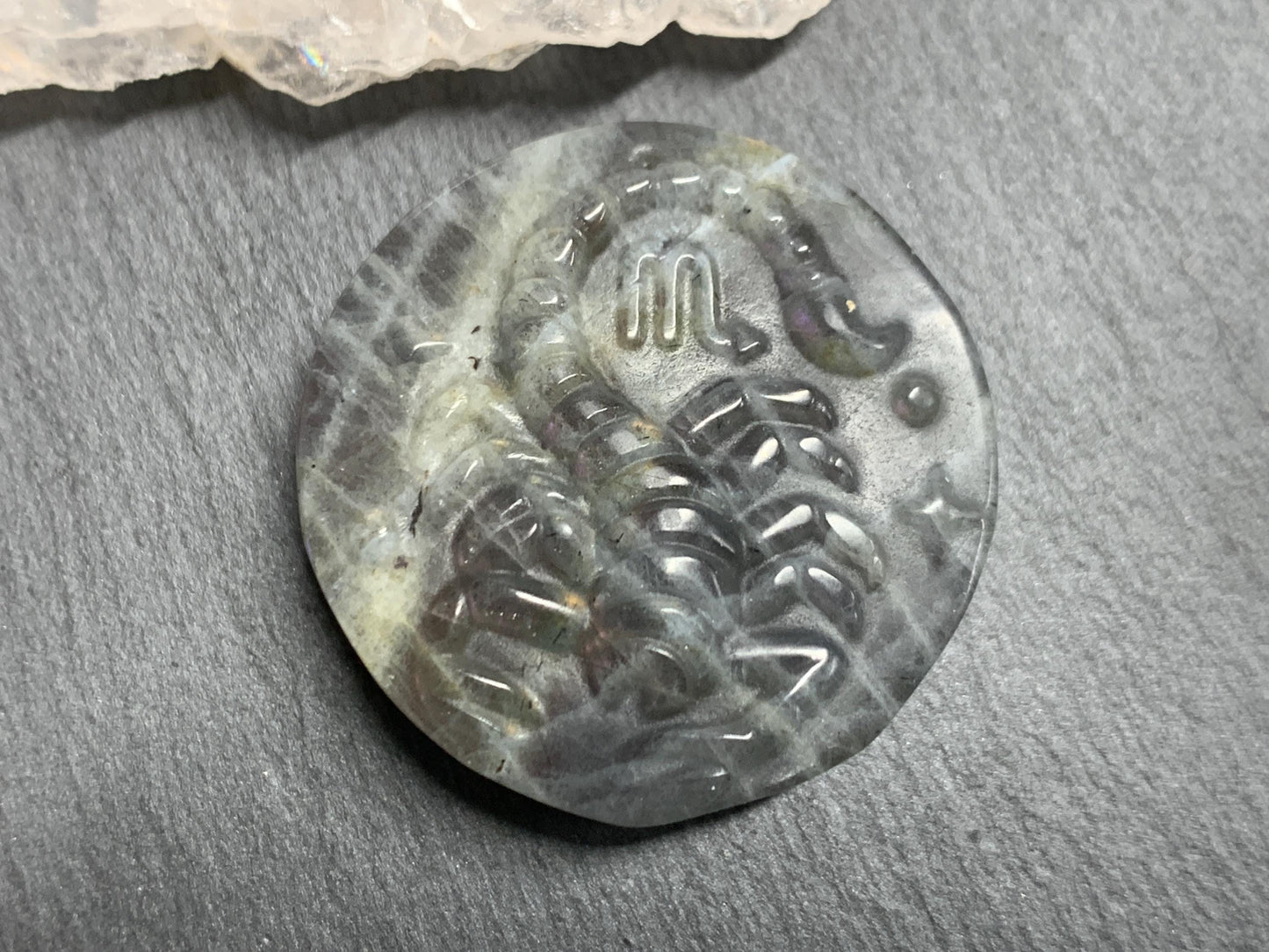 Scorpio Purple Labradorite Zodiac Signs - Zodiac Constellations Carving