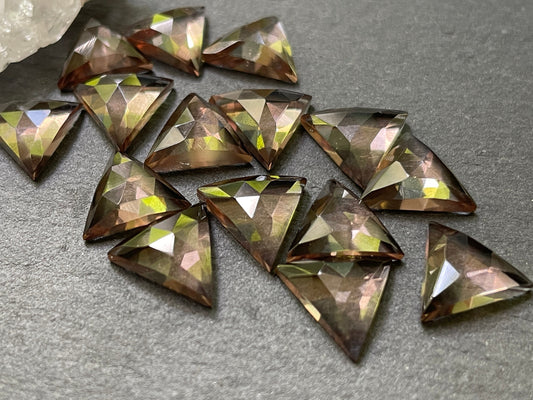 Faceted color changing Alexandrite 10mm cabochon - Cabochons are calibrated