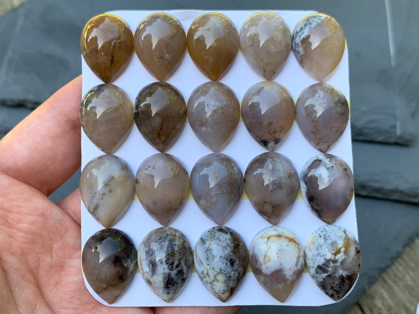 Opalite pear 15x20mm Cabochon - Calibrated cabochons