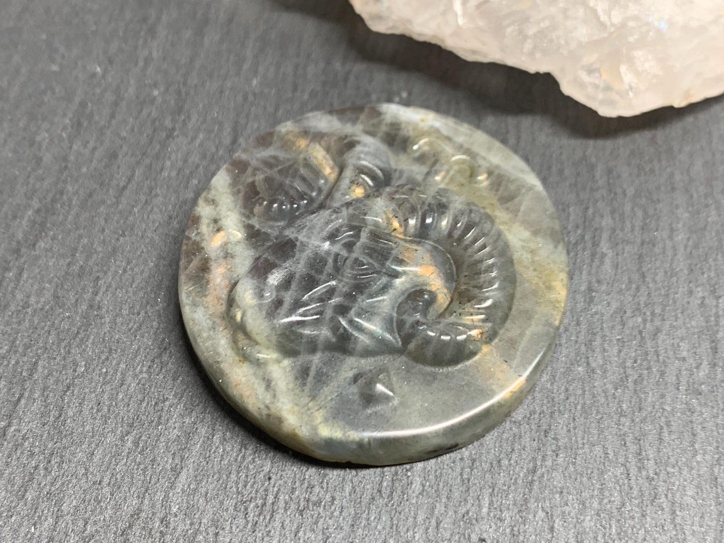 Aries Purple Labradorite Zodiac Signs - Zodiac Constellations Carving