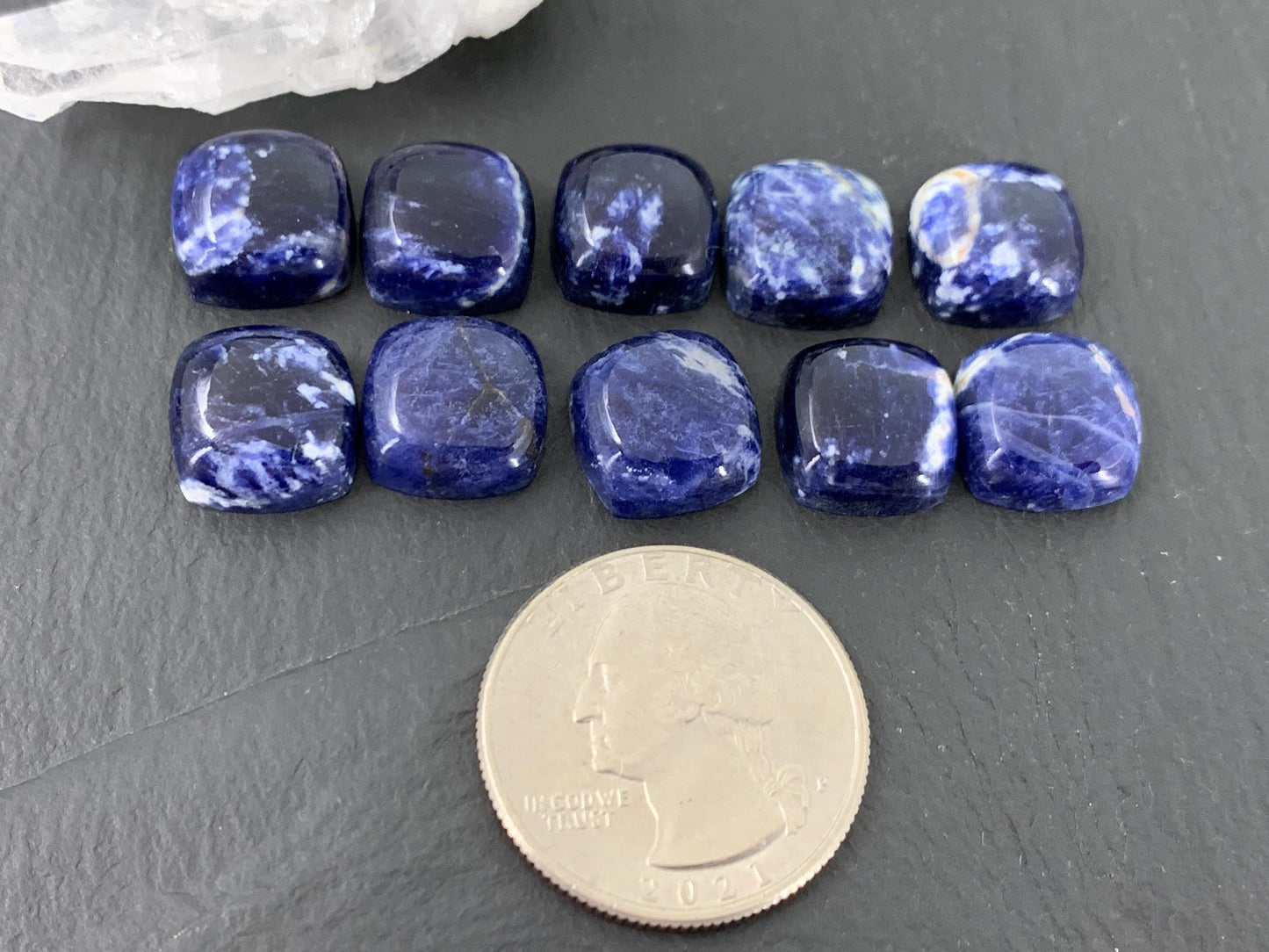 Sodalite square 12mm cabochon