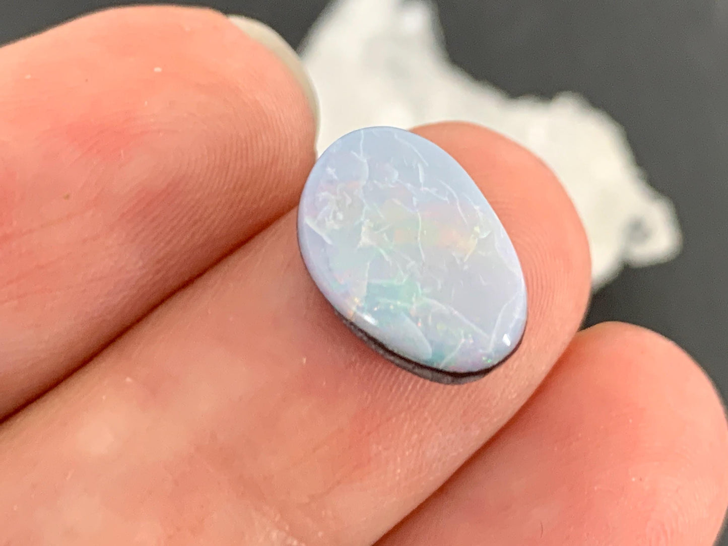Australian Opal doublet 8x13x3.5mm cabochon