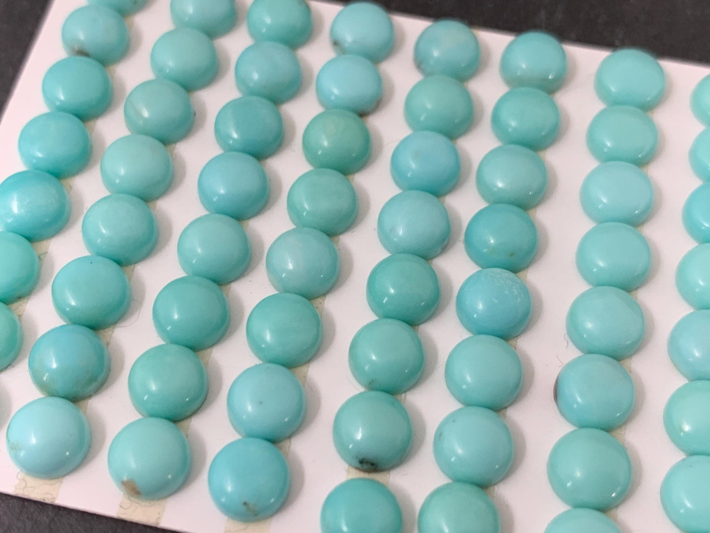 Turquoise round 6mm cabochon - Calibrated cabochons