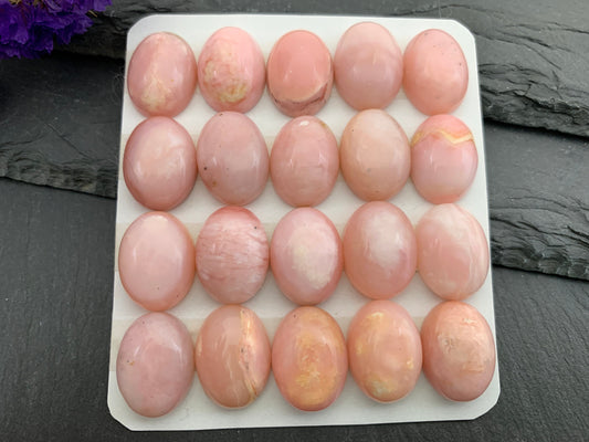 Pink Opal oval 12x16mm cabochon