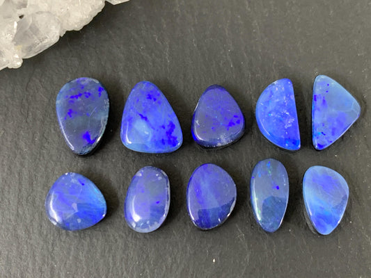 Australian Opal Doublet 8-10mm long cabochon - Second quality