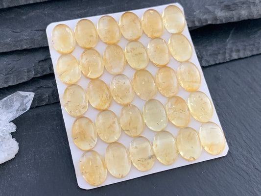 Citrine oval 10x14mm cabochon - Calibrated cabochons