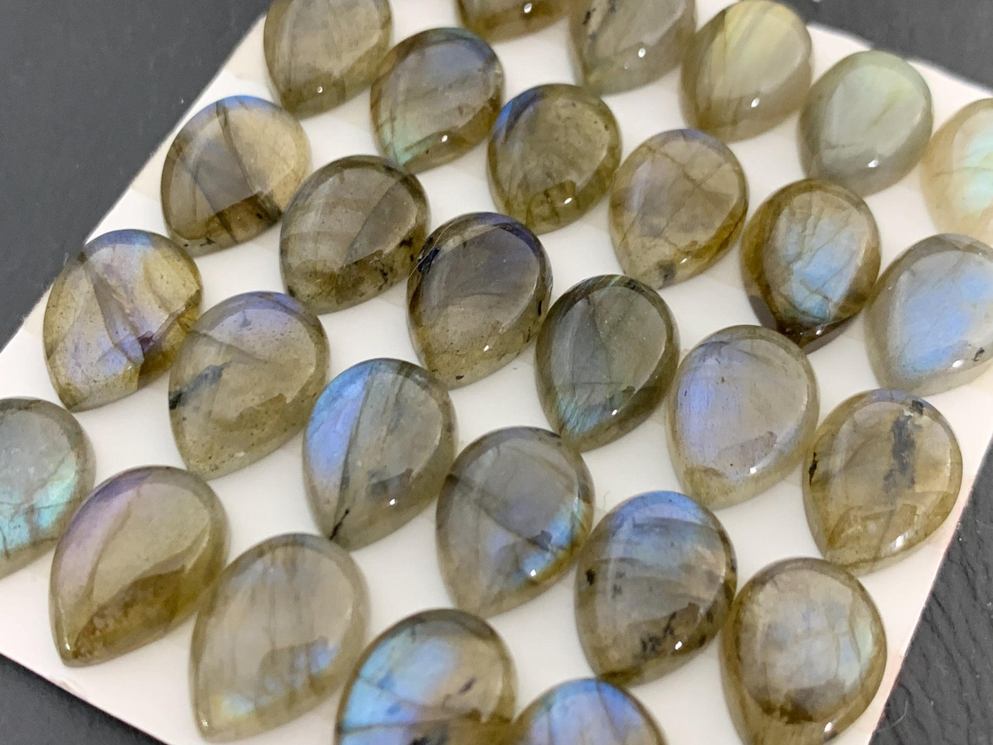 Labradorite pear 10x14mm Cabochon - Calibrated Cabochons