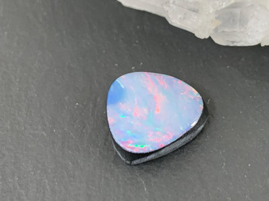 Australian Opal Doublet Cabochon 10x11x3mm - Natural Free Form Gemstone