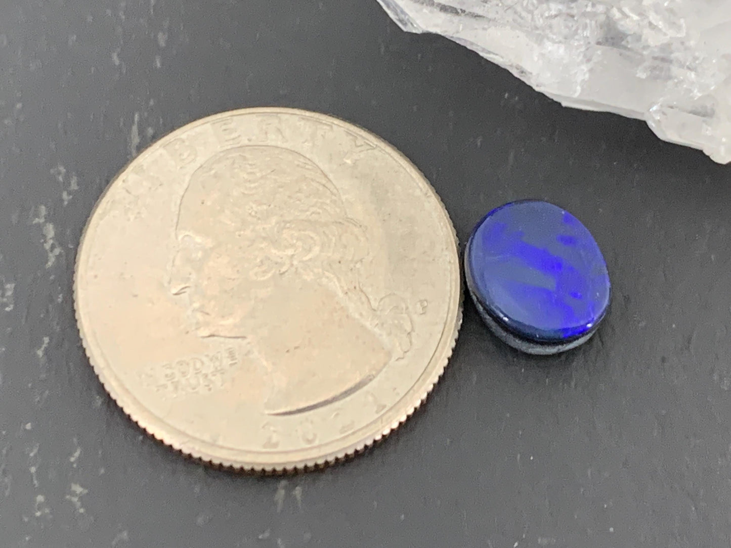 Australian Opal Doublet 8x9x4mm cabochon