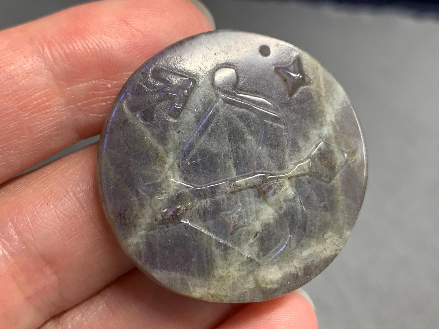 Sagittarius Purple Labradorite Zodiac Signs - Zodiac Constellations Carving