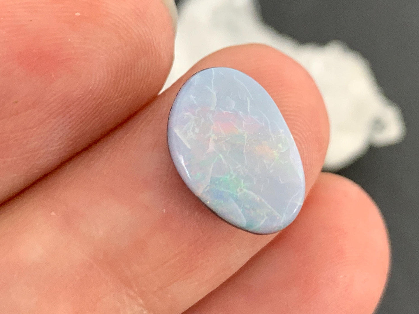 Australian Opal doublet 8x13x3.5mm cabochon
