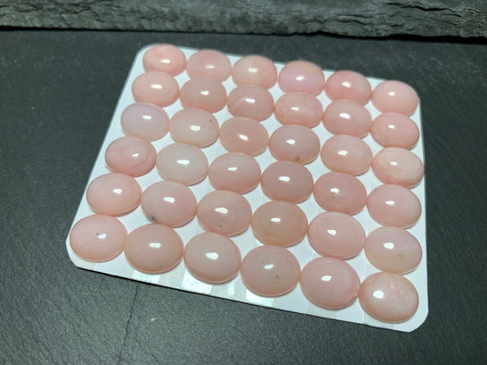 Pink Opal oval 10x12mm cabochon - Calibrated cabochons