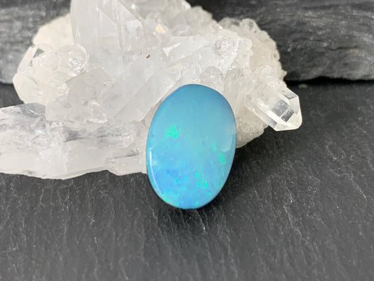Australian Opal doublet 10x14x4.5mm cabochon