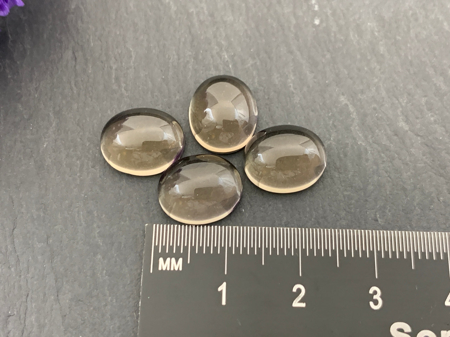 Smokey quartz oval 10x12mm cabochon - Calibrated cabochons