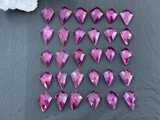 Faceted 10-11mm Thailand pink Sapphire cabochons
